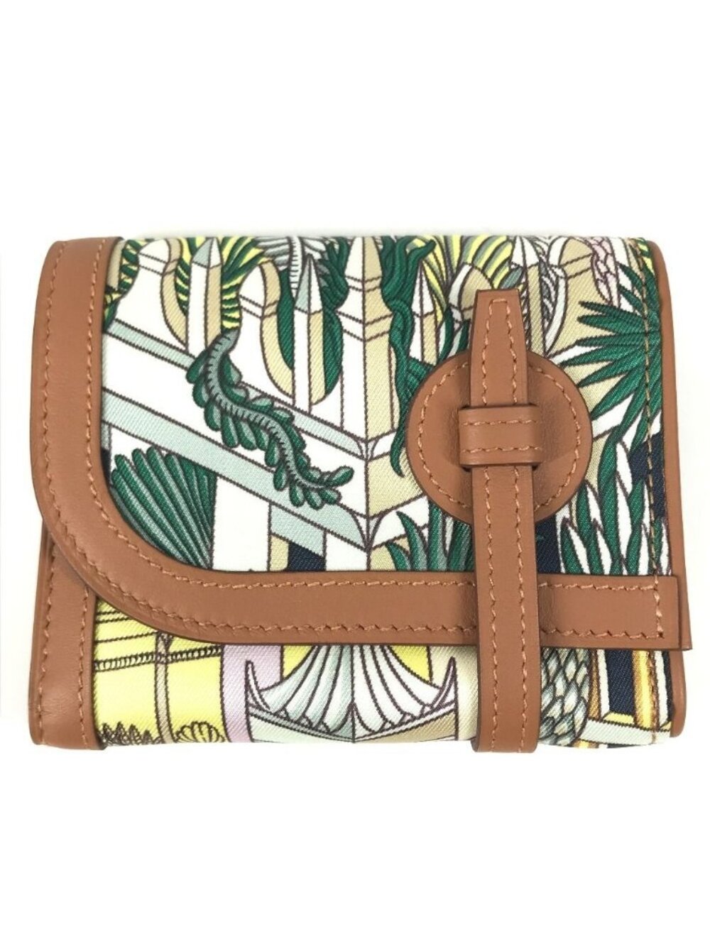Hermes Bifold Wallet Avexois Compact Animapolis Silk Multicolor